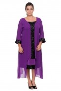 Short Purple Oversized Evening Dress GG5523