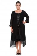 Short Black Oversized Evening Dress GG5523