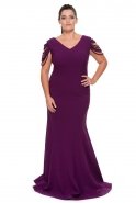 Purple Long Oversized Evening Dress ABU277