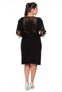Short Black Oversized Evening Dress O7602