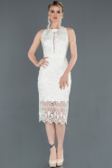 Short White Invitation Dress ABK768