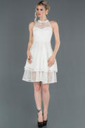 Short White Invitation Dress ABK771