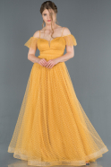 Long Saffron Engagement Dress ABU1254