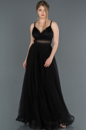 Long Black Engagement Dress ABU1264