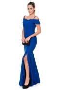 Long Sax Blue Evening Dress ABU125