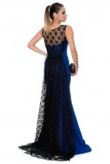 Long Sax Blue Evening Dress C7205