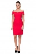 Short Red Coctail Dress C8055