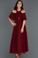 Long Burgundy Girl Dress ABU1246