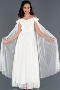 Long White Girl Dress ABU1229