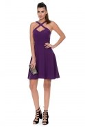 Short Purple Evening Dress C8020