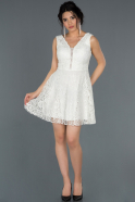 Short White Invitation Dress ABK781