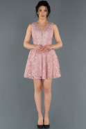 Short Powder Color Invitation Dress ABK781