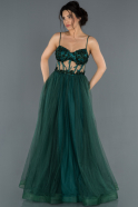 Long Emerald Green Engagement Dress ABU1256
