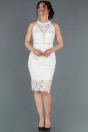 Short White Invitation Dress ABK759