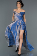 Long Sax Blue-Gold Prom Gown ABU1289