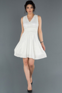 Short White Invitation Dress ABK786