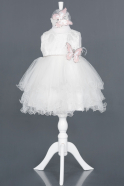 Short White Girl Dress ABK790
