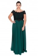 Long Emerald Green Oversized Evening Dress ST5090
