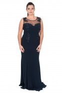 Long Black Oversized Evening Dress ST9095