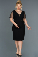 Black Short Oversized Evening Dress ABK752