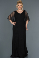 Long Black Oversized Evening Dress ABU1319