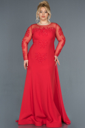 Long Red Oversized Evening Dress ABU1313
