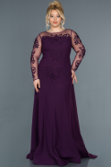 Long Dark Purple Oversized Evening Dress ABU1313