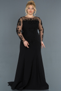 Long Black Oversized Evening Dress ABU1313