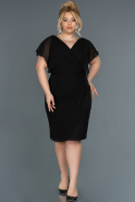 Short Black Oversized Evening Dress ABK382