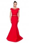 Long Red Evening Dress C7224