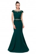 Long Emerald Green Evening Dress C7224