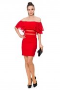 Short Red Evening Dress F5600