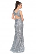 Long Silver Evening Dress ST9121