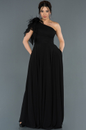 Long Black Engagement Dress ABU1293