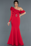 Long Red Mermaid Prom Dress ABU1294