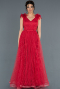 Red Long Engagement Dress ABU1179