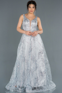 Long Grey Engagement Dress ABU1350