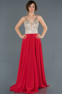 Long Red Evening Dress ABU093
