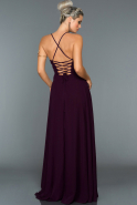 Long Dark Purple Evening Dress ABU070