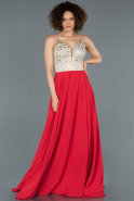 Long Red Engagement Dress ABU1366