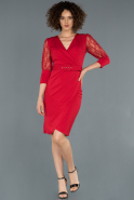 Short Red Invitation Dress ABK821