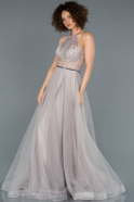 Grey Long Engagement Dress ABU1368