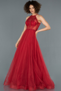 Red Long Engagement Dress ABU1368
