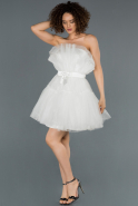 Mini White Invitation Dress ABK800