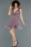 Short Lavender Prom Gown ABK819