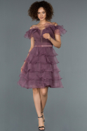 Short Lavender Invitation Dress ABK824