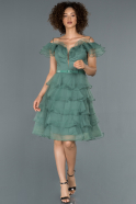 Short Mint Invitation Dress ABK824