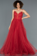 Long Red Engagement Dress ABU1371