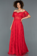 Red Long Engagement Dress ABU1166