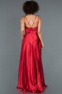 Long Red Satin Prom Gown ABU1279